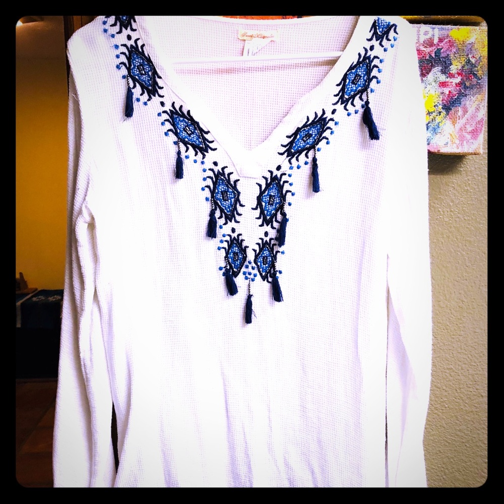 Boho soft tunic top
